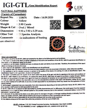 3.90/CT Natural Ceylonese Pukhraj Stone with Govt Lab Certificate-YELSA9V
